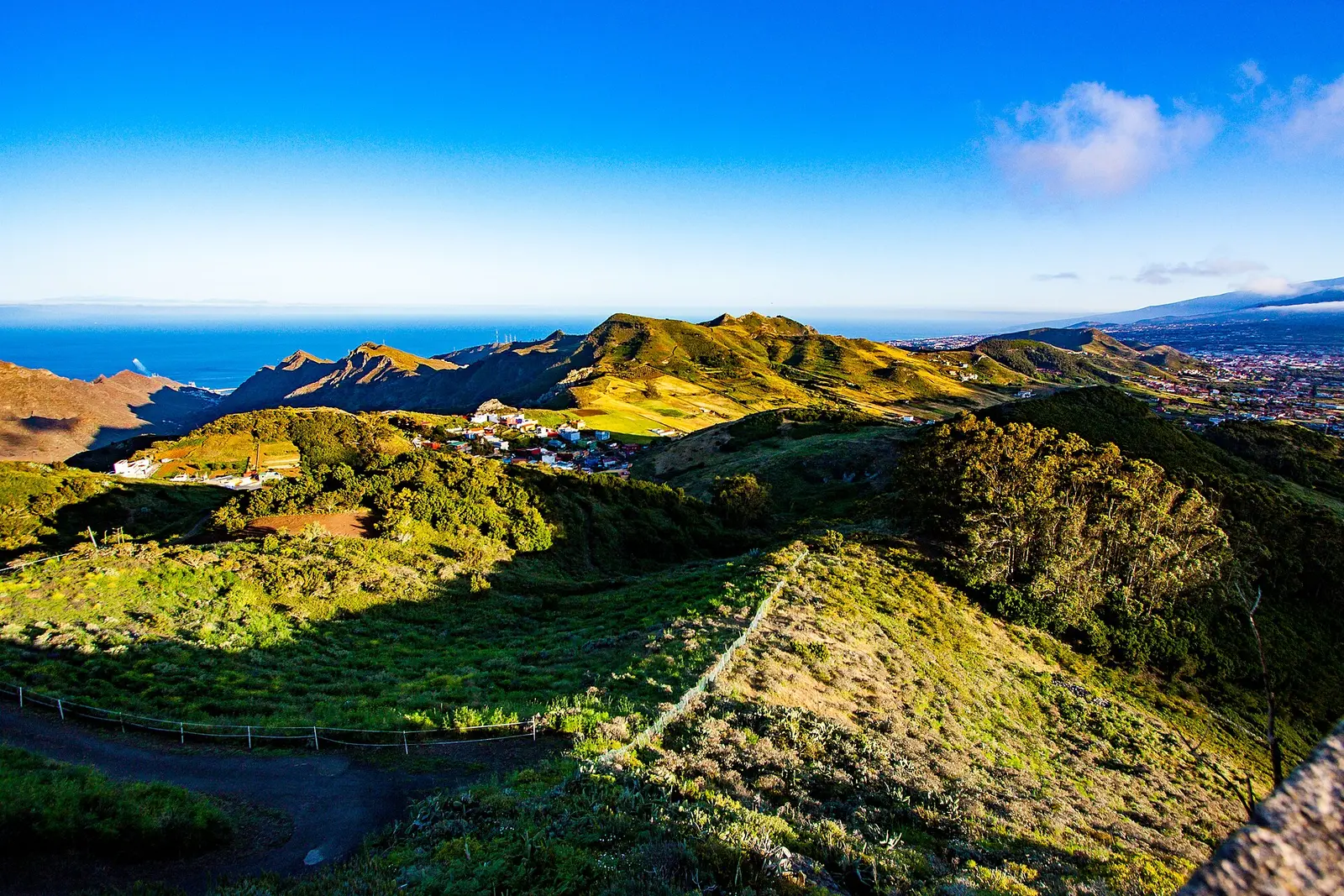 The green Anaga mountains in the north-east of Tenerife at sunrise