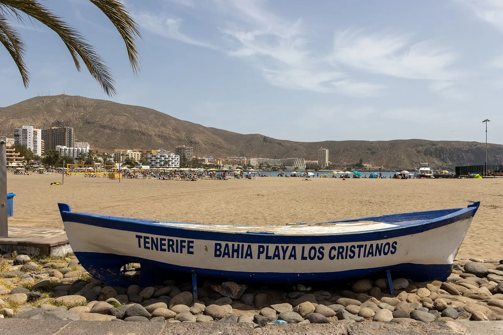 A fishing boat on the beach at Los Cristianos, Tenerife